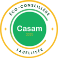 Label officiel éco-conseillère CASAM – Laurence Legry 2L Immobilier