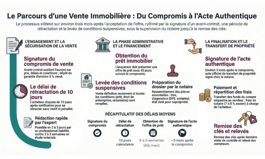Chronologie vente immobilière – accompagnement vendeurs Laurence Legry 2L Immobilier Parigné-l'Évêque